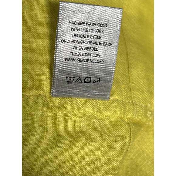 John Mark Women’s L Chartreuse 100% Linen Tunic - Picture 9 of 11